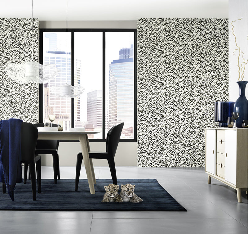 media image for Snow Leopard Print Wallpaper design by BD Wall 229