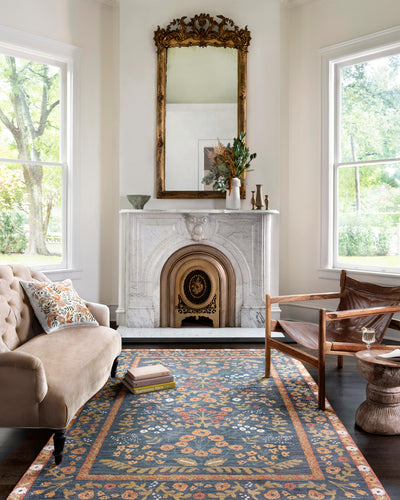product image for Fiore Navy & Rust Rug Alternate Image 1 66