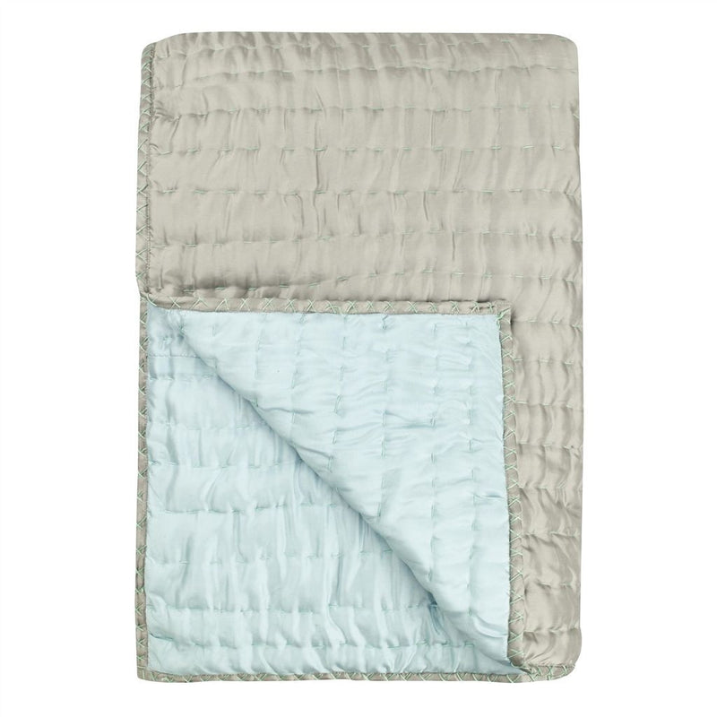 media image for chenevard pebble duck egg reversible quilt pillow cases design by designers guild 1 269
