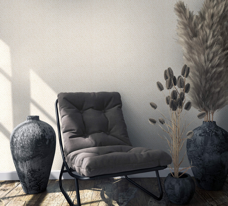media image for Faux Sisal Vinyl Wallpaper in Cream 286