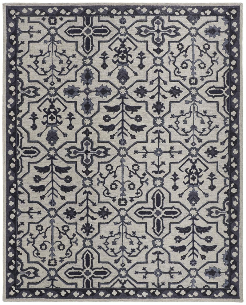 media image for Faris Hand Tufted Gray and Black Rug by BD Fine Flatshot Image 1 290