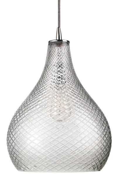 product image for Large Cut Glass Curved Pendant 83