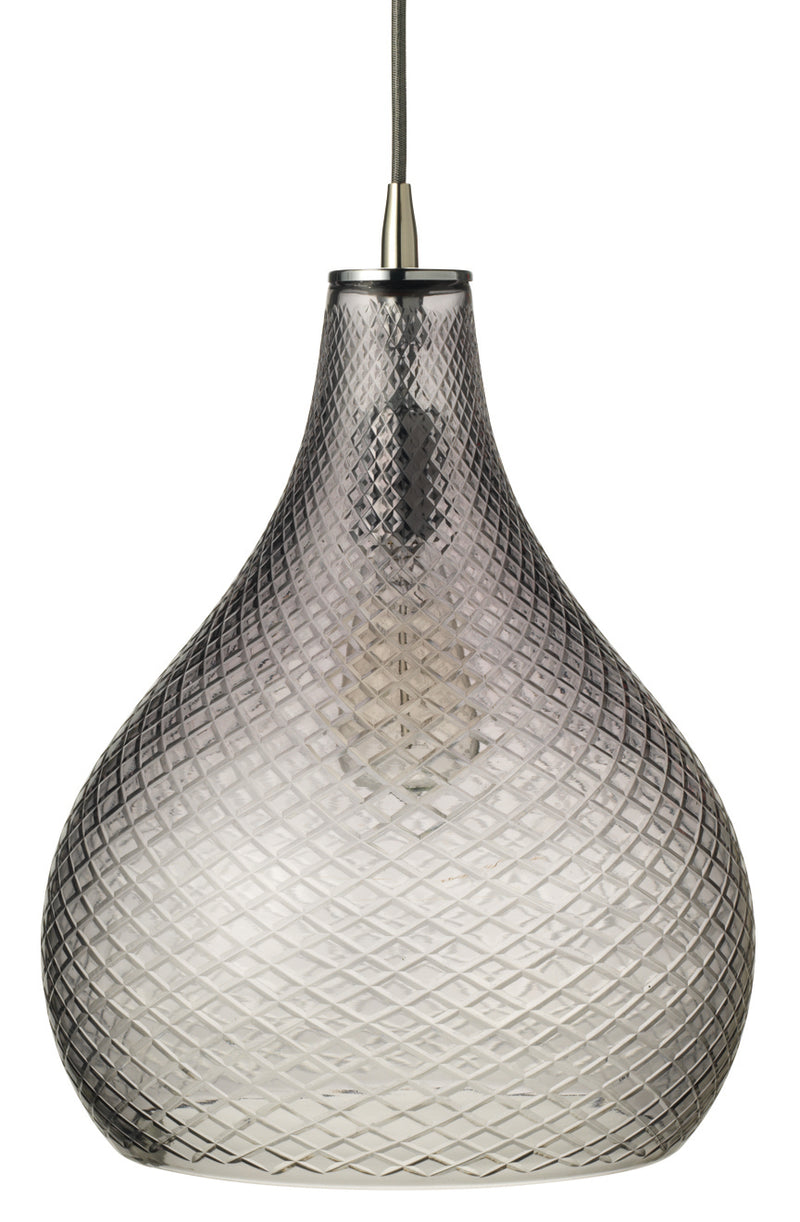 media image for Large Cut Glass Curved Pendant 298