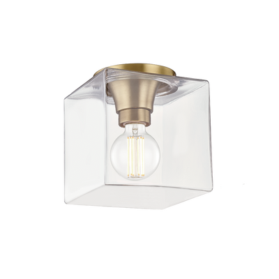 product image for grace 1 light flush mount by mitzi h284501r agb 3 74