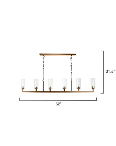 product image for Linear 6 Light Chandelier 54