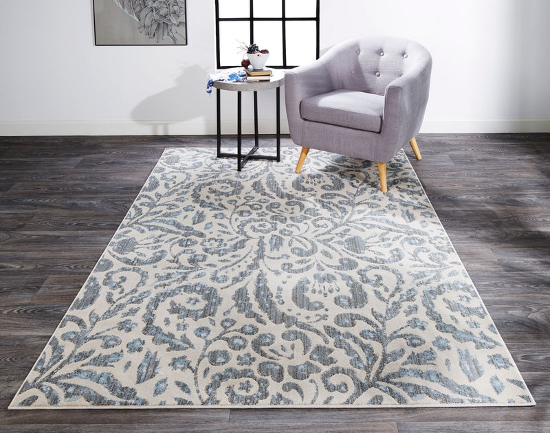 media image for Carini Blue and Ivory Rug by BD Fine Roomscene Image 1 215