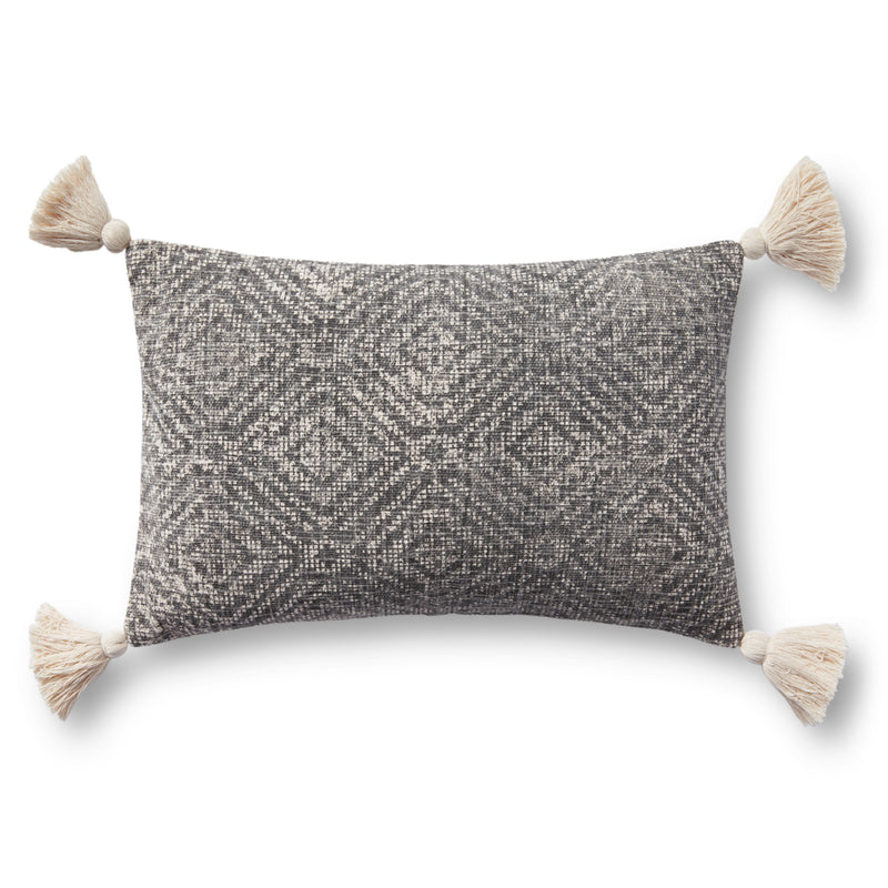 media image for Hand Woven Charcoal Pillow Flatshot Image 1 27