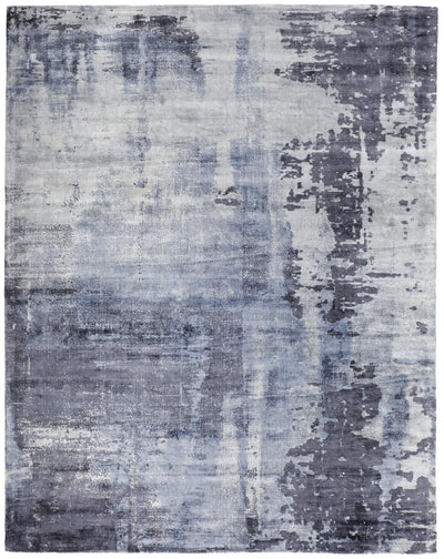 product image of Cashel Hand Woven Misty Blue Rug by BD Fine Flatshot Image 1 558