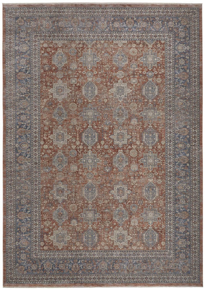 product image for Gilford Rust and Blue Rug by BD Fine Flatshot Image 1 30
