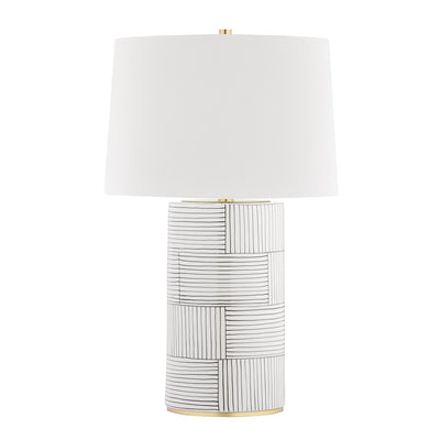 product image of Borneo Aged Brass / Stripe Combo Table Lamp 548
