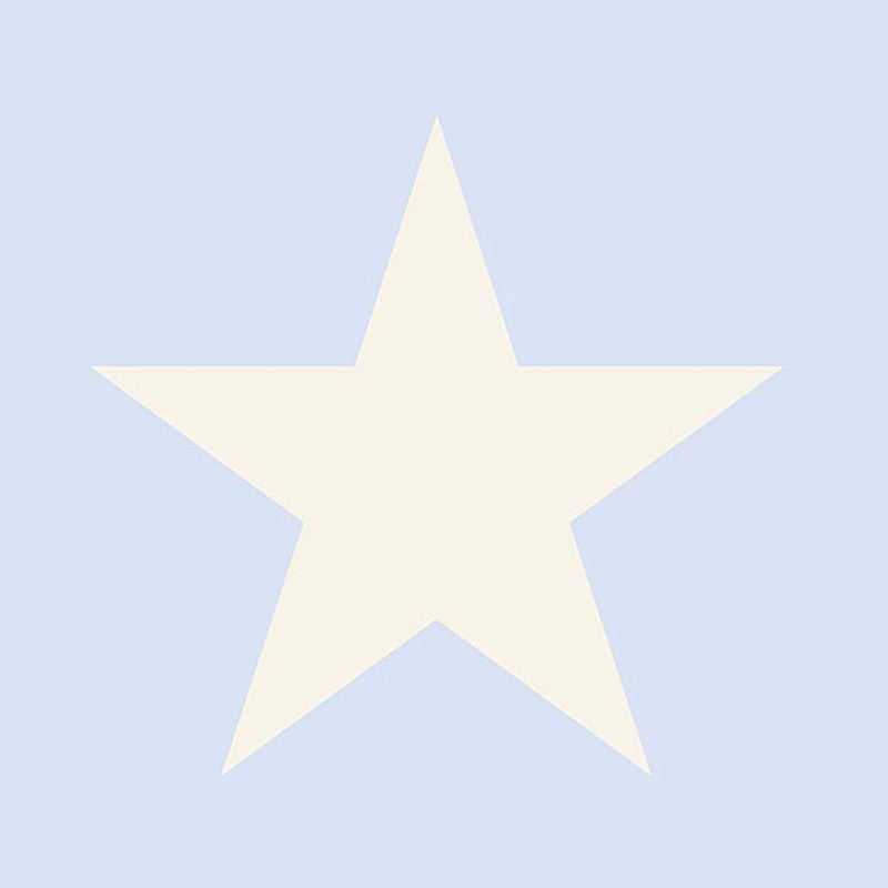 media image for Star Motif Large Wallpaper in Blue/Cream 296