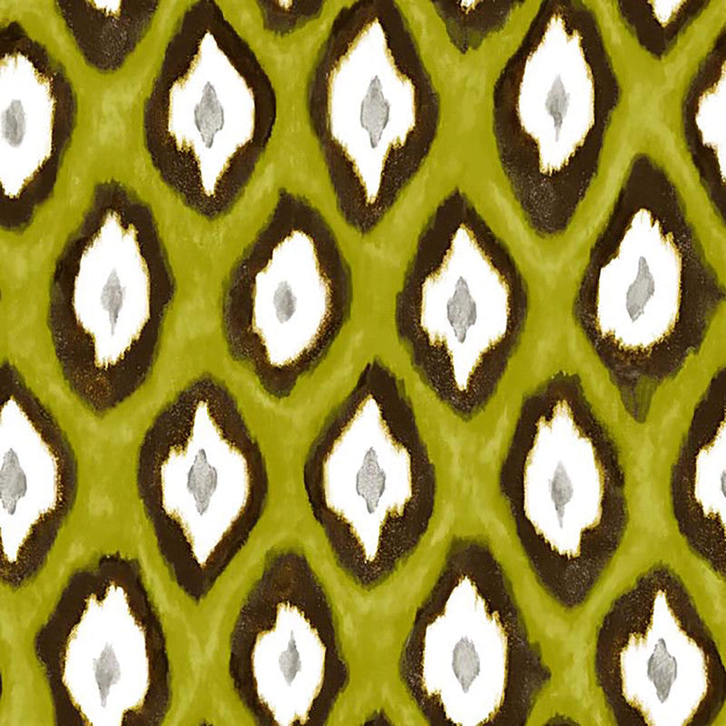 media image for Ogee Contemporary Wallpaper in Chartreuse/Chocolate 223