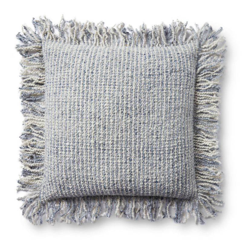 media image for Hand Woven Ivory / Blue Pillow Flatshot Image 1 20
