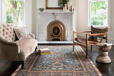 product image for Fiore Navy & Rust Rug Alternate Image 2 89