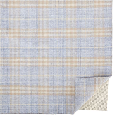 product image for Moya Flatweave Blue and Tan Rug by BD Fine Fold Image 1 35