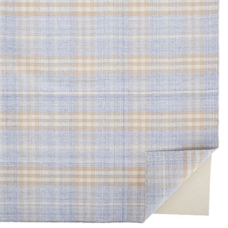 media image for Moya Flatweave Blue and Tan Rug by BD Fine Fold Image 1 244