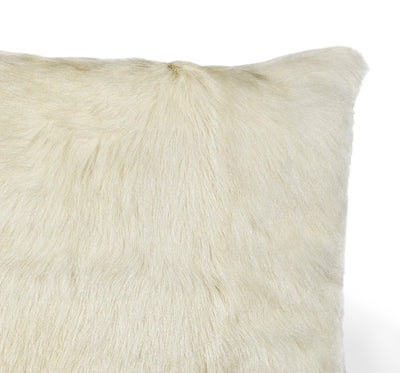 product image for Goat Skin Ivory Bolster Pillow 6 54