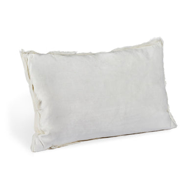 product image for Goat Skin Ivory Bolster Pillow 3 61