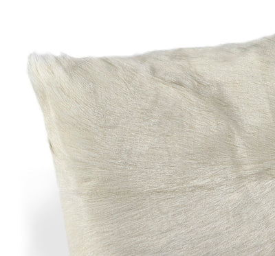 product image for Goat Skin Ivory Bolster Pillow 4 16