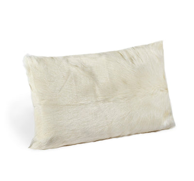 product image for Goat Skin Ivory Bolster Pillow 1 26