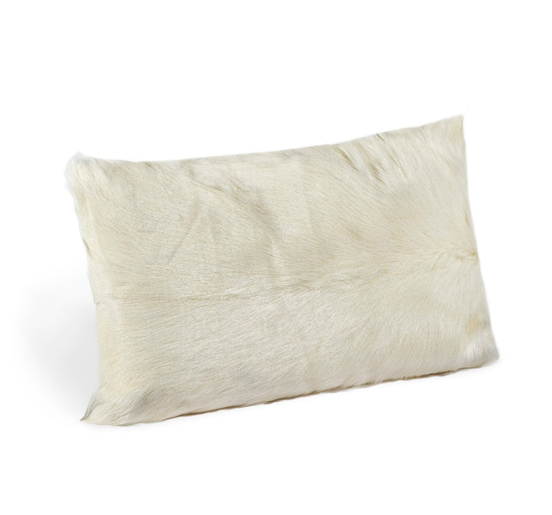 media image for Goat Skin Ivory Bolster Pillow 1 263