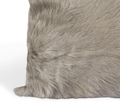 product image for Goat Skin Light Grey Bolster Pillow 8 25