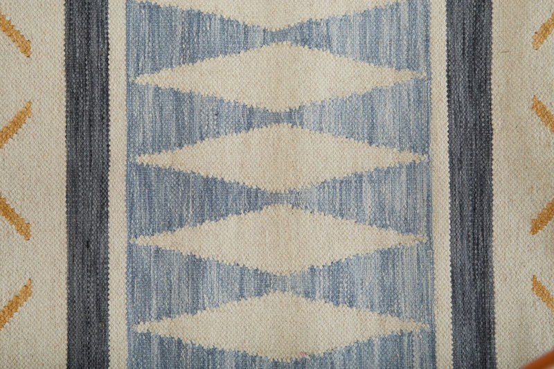 media image for Ilana Flatweave Ivory and Gray Rug by BD Fine Texture Image 1 291