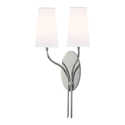 product image for rutland 2 light wall sconce white shade design by hudson valley 1 99