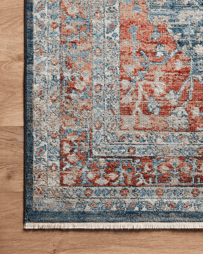 product image for Elise Power Loomed Navy / Red Rug Roomscene Image 3 49