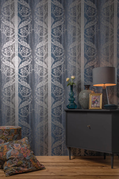 product image for Nerites Midnight Blue Wallpaper from the Adonea Collection by Galerie Wallcoverings 89