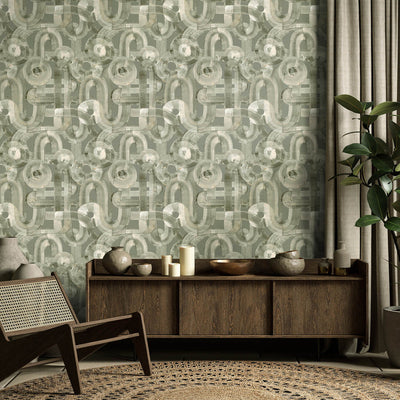 product image for Penello Brush Dance Wallpaper in Sage 15