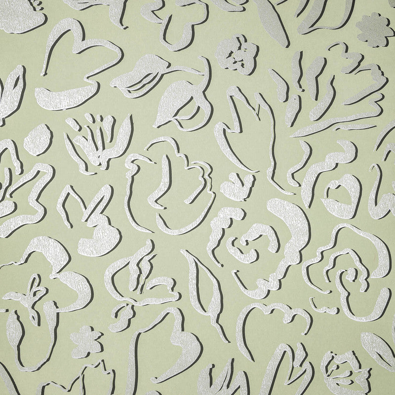 media image for Sample Fiore Operatic Flowers Wallpaper in Sage 244