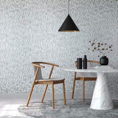 product image for Fiore Operatic Flowers Wallpaper in Poppy Seed 51