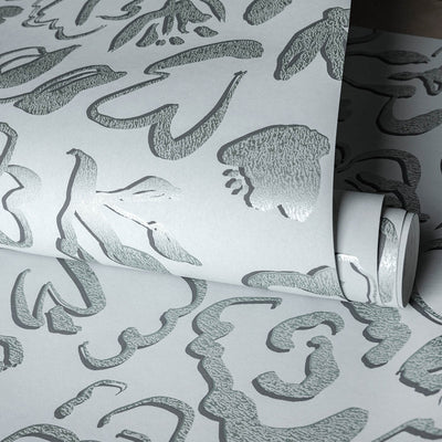 product image for Fiore Operatic Flowers Wallpaper in Poppy Seed 46