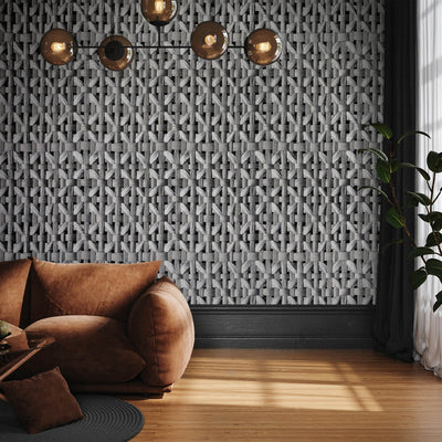 product image for Seta Octagonal Honeycomb Wallpaper in Black Pepper 69