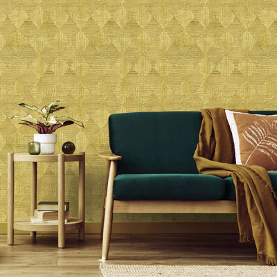 product image for Raffia Wallpaper in Mustard 81