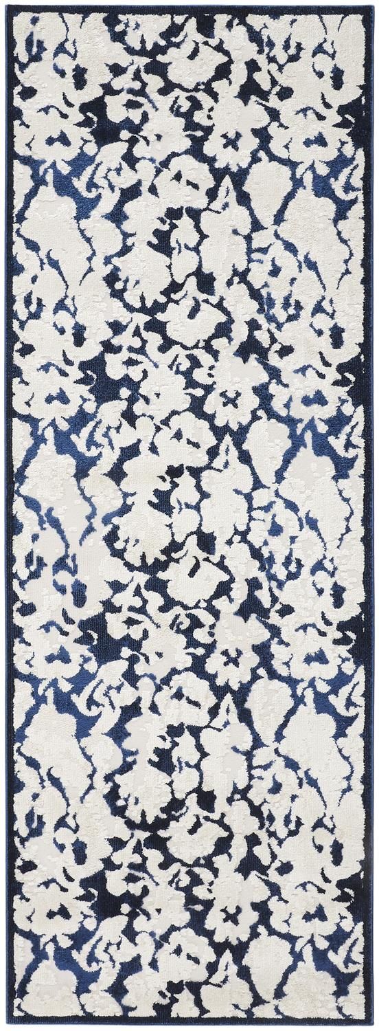 media image for Meera Ivory and Blue Rug by BD Fine Flatshot Image 1 22