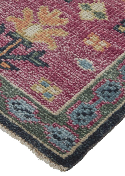 product image for Bashyr Hand Knotted Pink and Blue Rug by BD Fine Corner Image 1 22