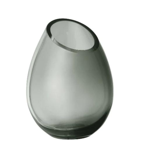media image for DROP Vase 9.4in H x 7.5in Smoke 216