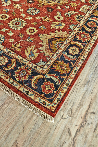 product image for Alden Hand Knotted Rust and Gold Rug by BD Fine Corner Image 1 5
