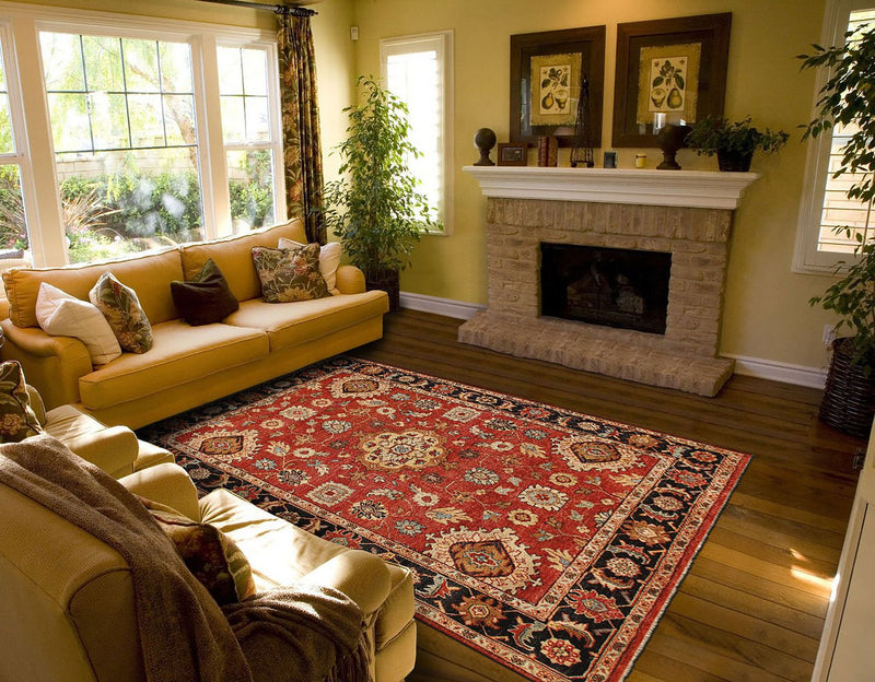 media image for Alden Hand Knotted Rust and Gold Rug by BD Fine Roomscene Image 1 298