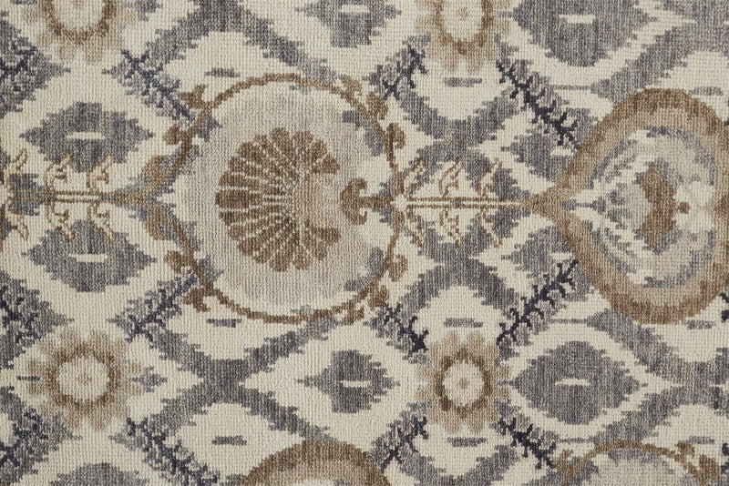 media image for Bennet Hand Knotted Beige and Gray Rug by BD Fine Texture Image 1 293