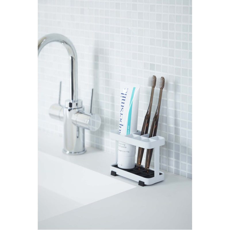 media image for Tower Toothbrush Stand - Metal and Silicone by Yamazaki 211