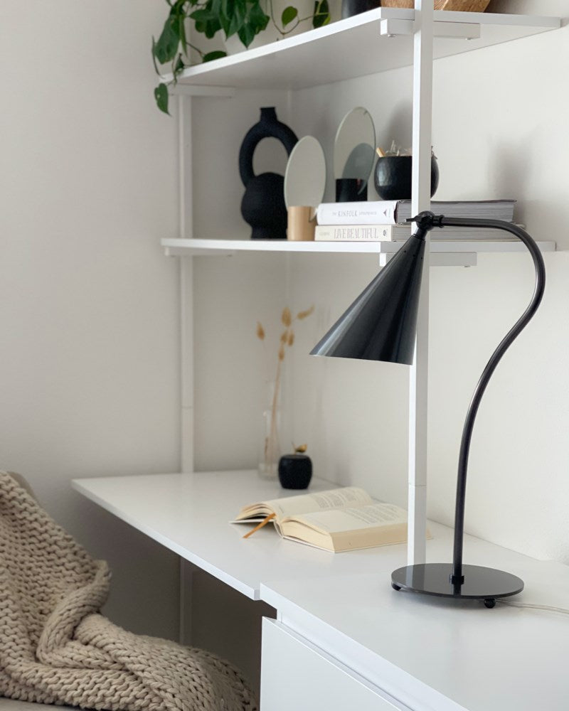 media image for lupe 1 light table lamp by mitzi hl285201 agb 16 286