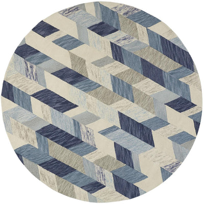 product image for Binada Ivory and Blue Rug by BD Fine Flatshot Image 1 63