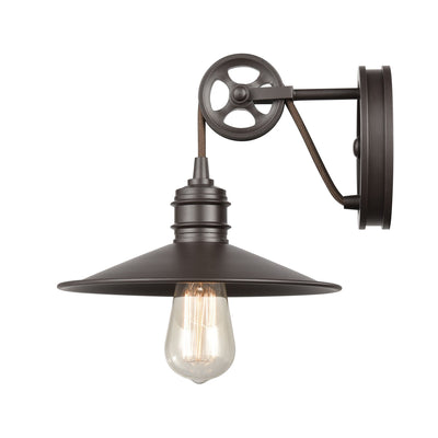 product image for Spindle Wheel 1-Light Vanity Light in Oil Rubbed Bronze by BD Fine Lighting 7