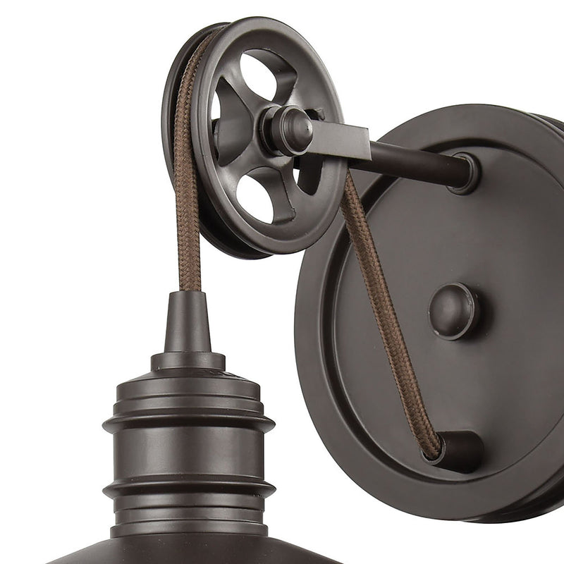 media image for Spindle Wheel 1-Light Vanity Light in Oil Rubbed Bronze by BD Fine Lighting 250
