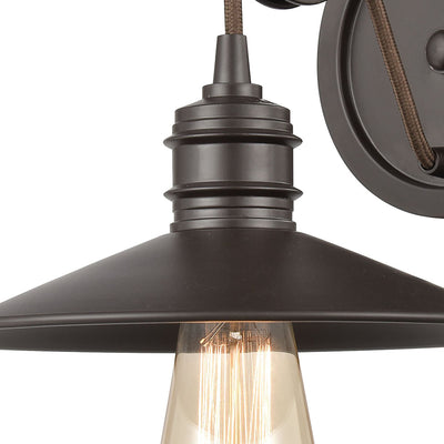 product image for Spindle Wheel 1-Light Vanity Light in Oil Rubbed Bronze by BD Fine Lighting 85