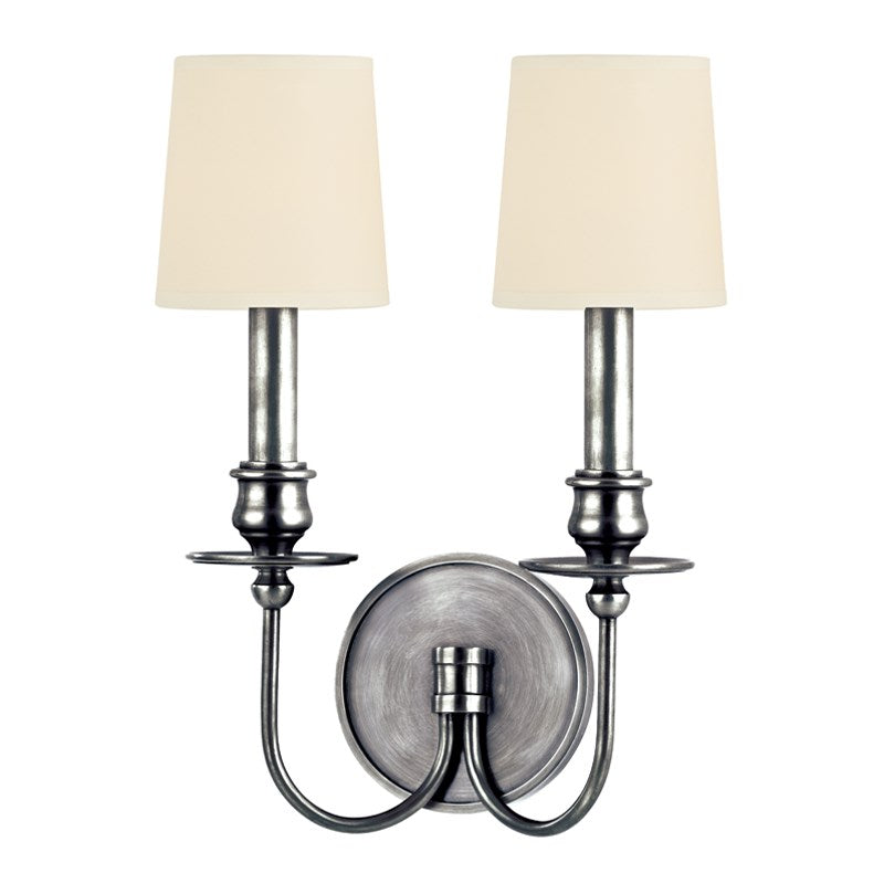 media image for cohasset 2 light wall sconce design by hudson valley 1 253
