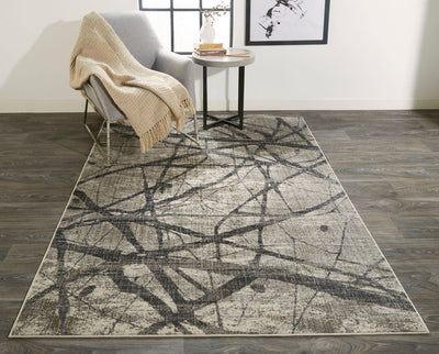 product image for Kiba Warm Gray and Charcoal Rug by BD Fine Roomscene Image 1 82